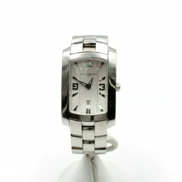 BAUME & MERCIER HAMPTON 65455 SWISS DATE STAINLESS STEEL  display picture 3